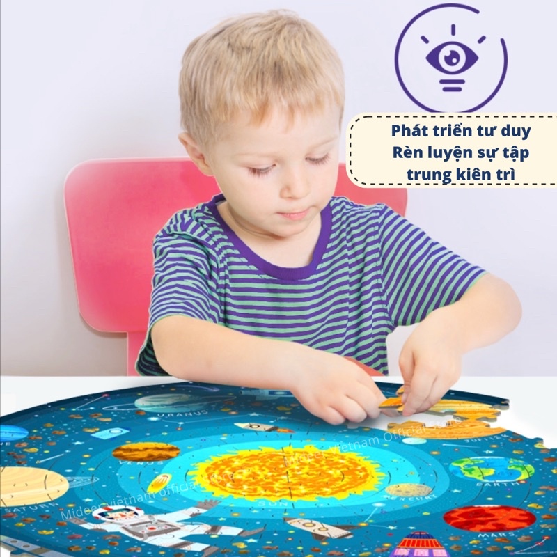 Đồ Chơi Xếp Hình Mideer 150P Round Puzzle, Đồ Chơi Tư Duy Cho bé 4 5 6+ Tuổi