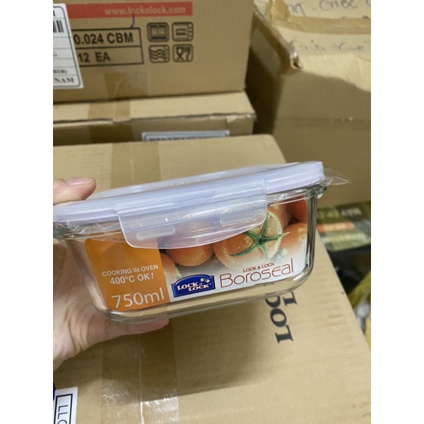 HỘP THUỶ TINH CHỊU NHIỆT LOCK and Lock 750ml chính hãng