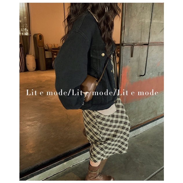 Áo khoác jean Đen unisex form rộng có 6 túi phong cách Ulzzang nam nữ oversize