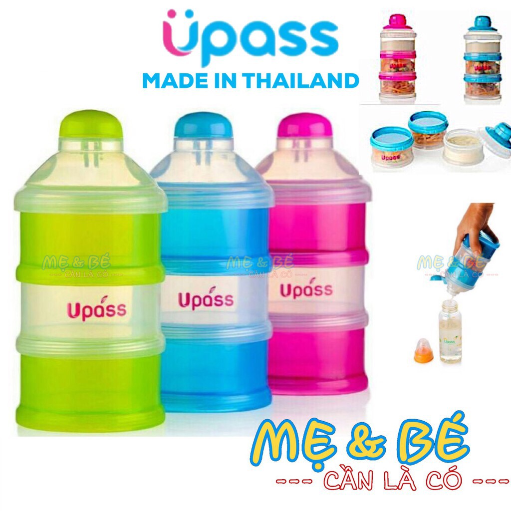 (Made in Thailand) Hộp đựng sữa bột 3 ngăn Upass UP8010N