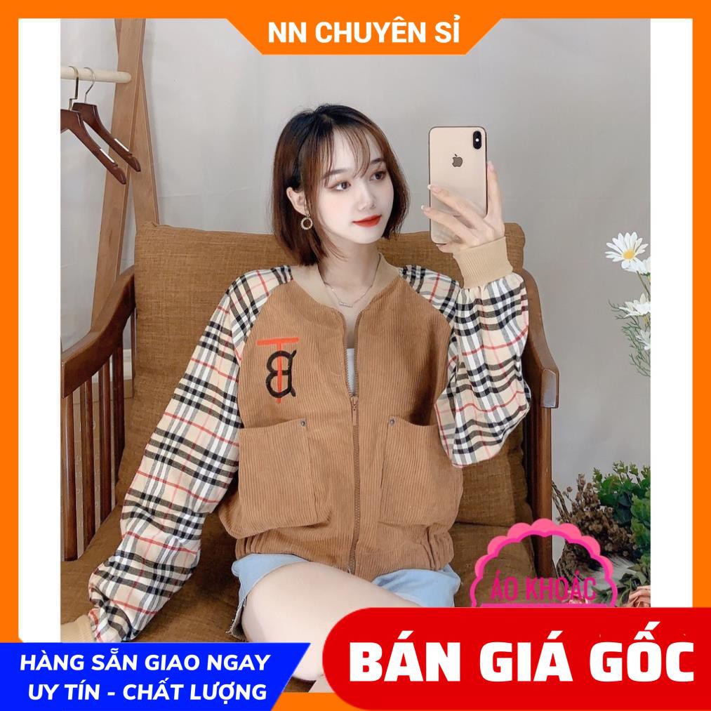 ÁO KHOÁC KAKI NHUNG TĂM TAY PHỐI BUBERRY CỰC SANG (TP41.15) ⚡100% ẢNH THẬT⚡ ÁO KHOÁC NỮ