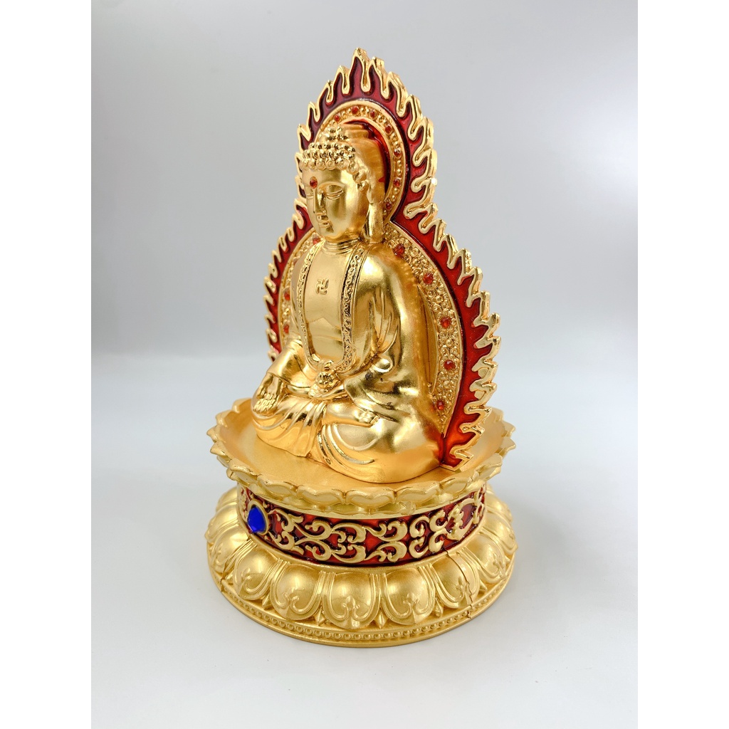 Tượng Phật Tổ Như Lai Đế Tròn Cao 12cm Bằng Hợp Kim Mang Lại May Mắn, Bình An