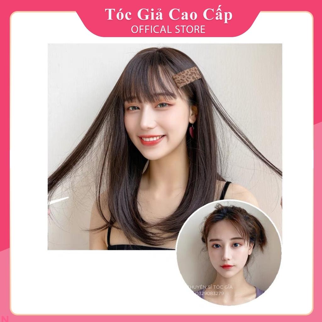 Tóc giả nguyên đầu cúp bầu 35cm_ kèm lưới tóc 6104