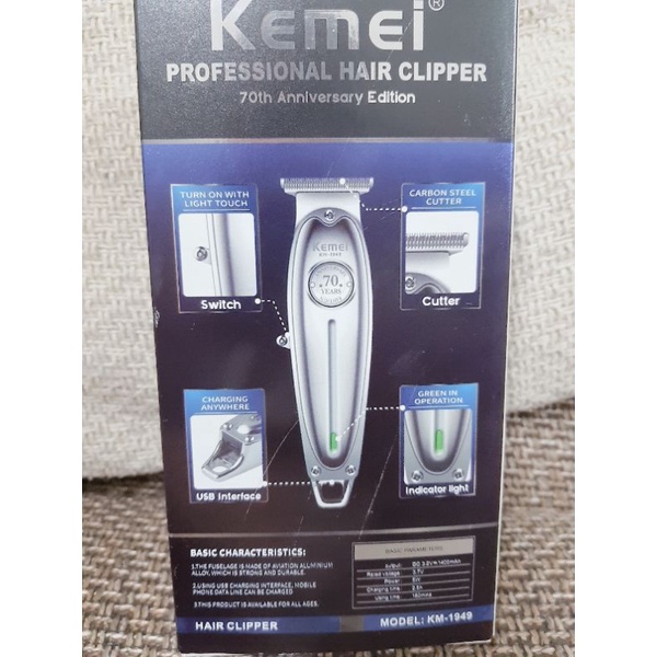 Tông Đơ Cắt Tóc Bấm Viền Kemei KM-1949 Chuyên Nghiệp