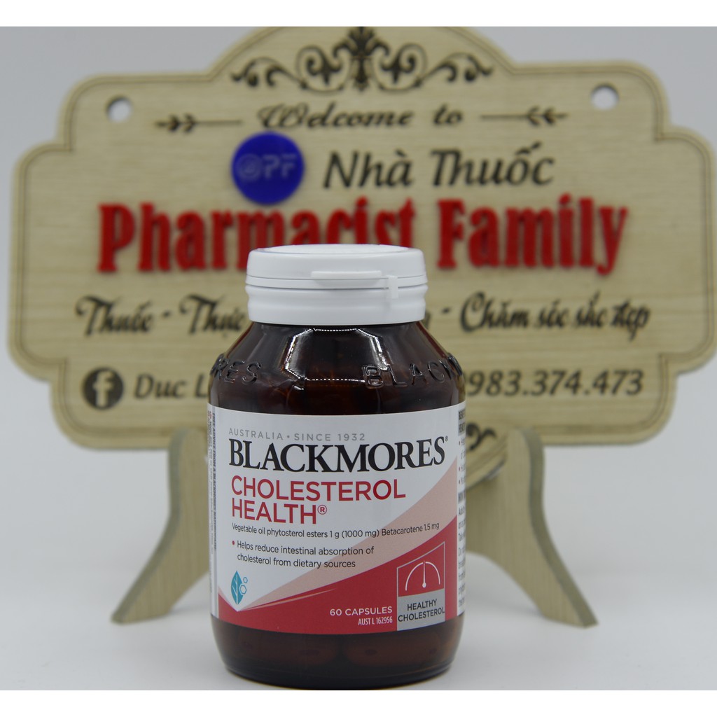 Viên uống giảm mỡ máu [Úc] Blackmores Cholesterol Health - 60 viên