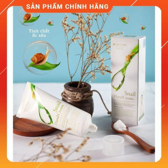 CHÍNH HÃNG  Kem Dưỡng Da Tay Ốc Sên 3W Clinic Snail Hand Cream 100ml