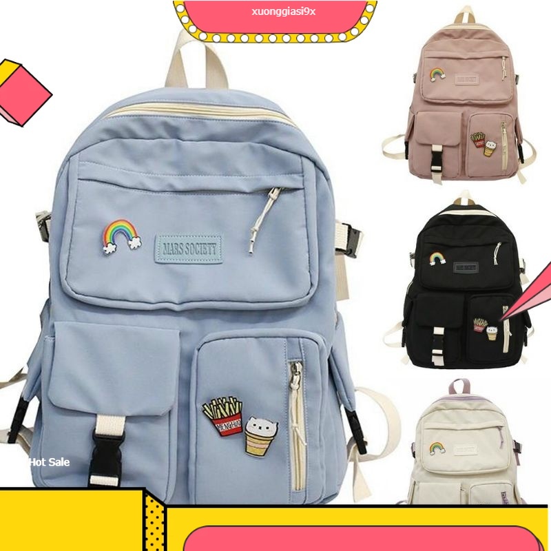 BaLo Nam Nữ Thời Trang Đi Học, Du Lịch, Balo Đựng Laptop - Học Sinh Mar societty