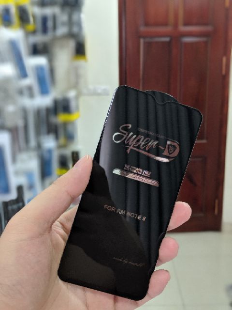 Cường lực Super D Redmi Note 8 / Oppo Realme 5 Pro / Realme 3 Pro / Oppo F9 dùng chung Full màn viền mỏng ôm màn 2.5D