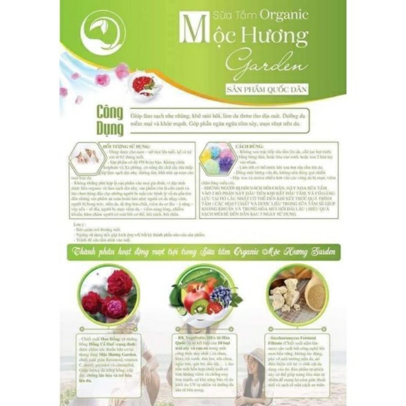 [HÀNG CHÍNH HÃNG] Sữa tắm Thanh Mộc Hương oganic dịu nhẹ thơm mát