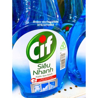 Nước lau kính CIF chai xịt 520ml