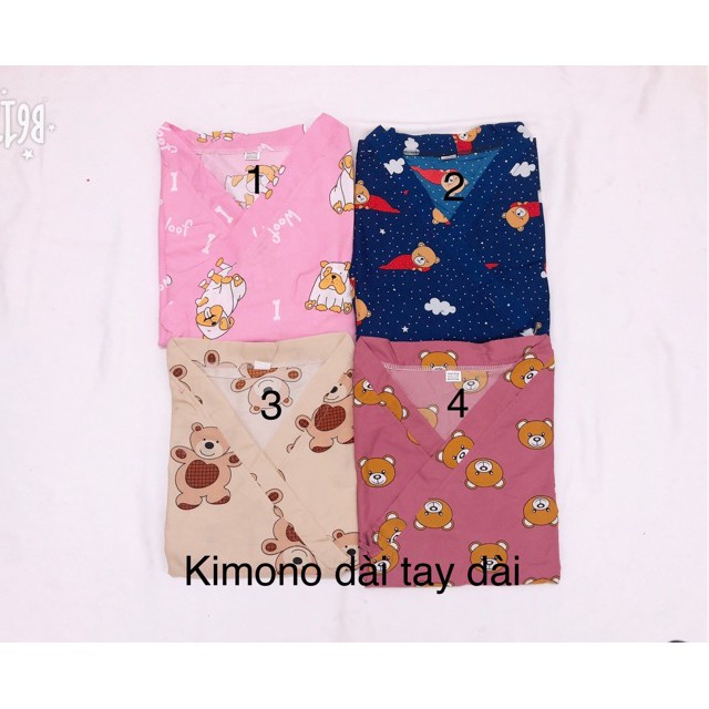 BỘ ngủ kimono dài tay đáng yêu