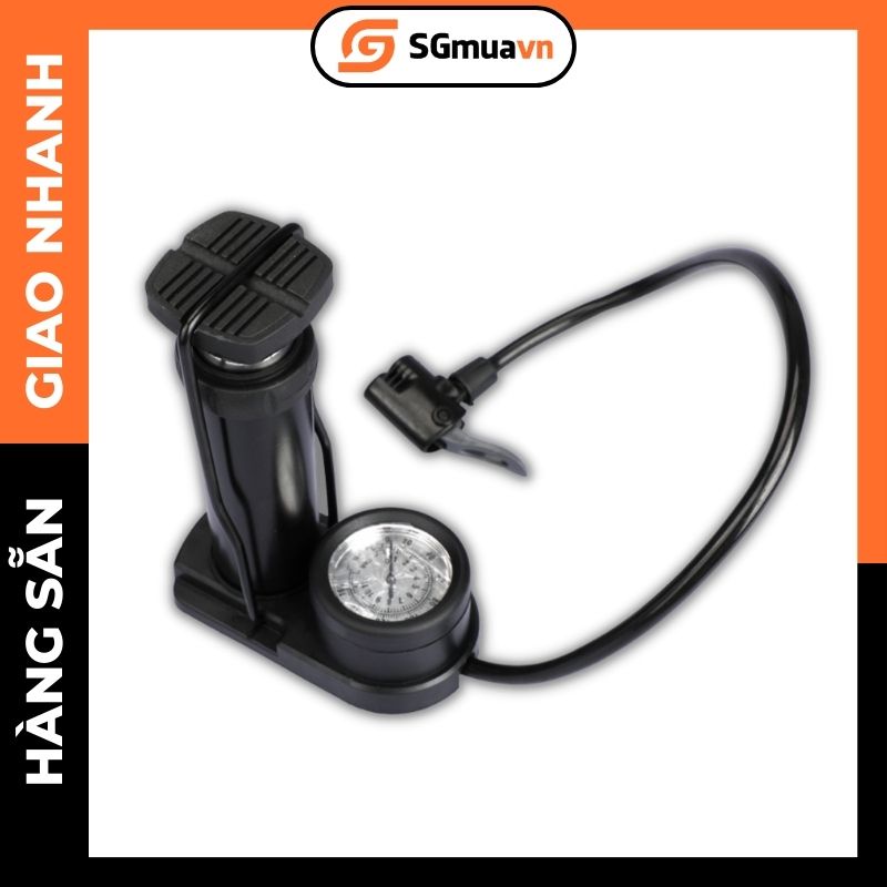 Máy bơm hơi đạp chân xe đạp, xe máy, xe oto đa năng [Mẫu mới]