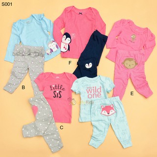 [sale Lẻ Size] Bộ Đồ Thun Child Of Carter (3-14kg) - S001