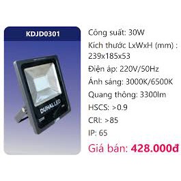 Đèn pha led 30w- KDJD0301 Duhal