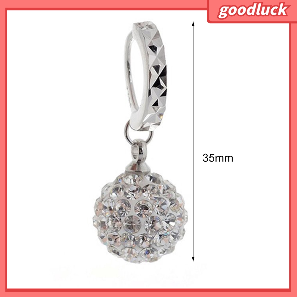 Khuyên Tai Tròn Đính Đá Kiểu Dáng Thời Trang Cho Nữ