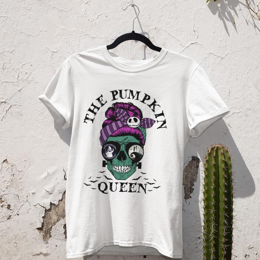 ÁO THUN The Pumpkin Queen Funny Halloween UNISEX NAM NỮ THỜI TRANG AOMI PHONG CÁCH HÀN QUỐC TAY NGẮN TAY LỠ CÓ SẴN