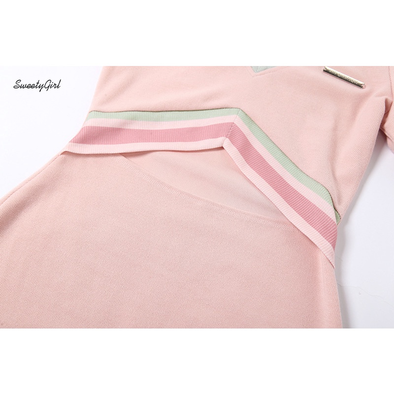 Đầm Tay Ngắn Cổ Chữ V Dáng Ôm Màu Sắc Tương Phản Quyến Rũ Thời Trang Dành Cho Nữ 2022