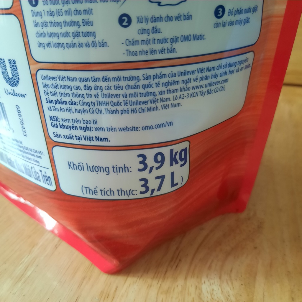 Nước giặt OMO túi 3.6 - 3.9kg - BACH HOA HV