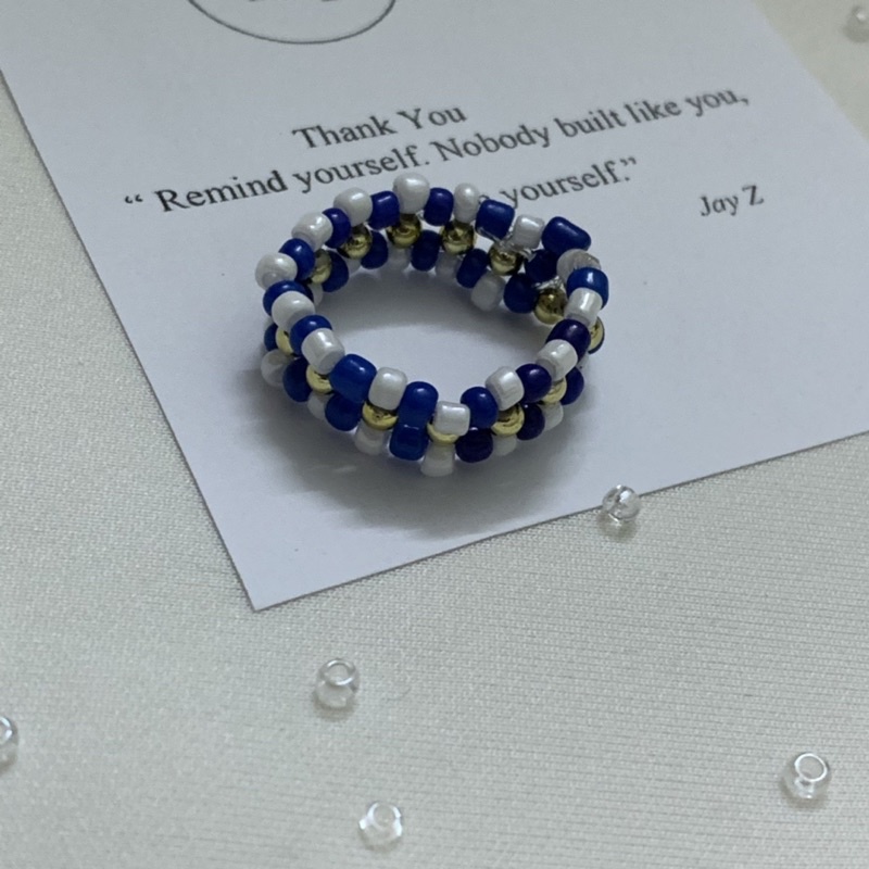 Nhẫn hạt cườm daisy, hoa cúc Hàn Quốc