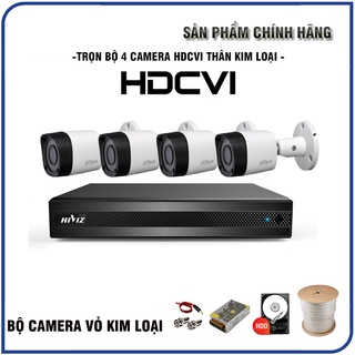 Mua Bộ Camera giám sát HDCVI cao cấp  than vỏ kim loại  hồng ngoại ban đêm sáng  đầy đủ đủ Phụ kiện Lắp đặt