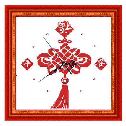 Tranh Thêu Chữ Thập Đồng Hồ Tài Lộc DH8449 (KHÁCH TỰ THÊU) KT:45X45CM