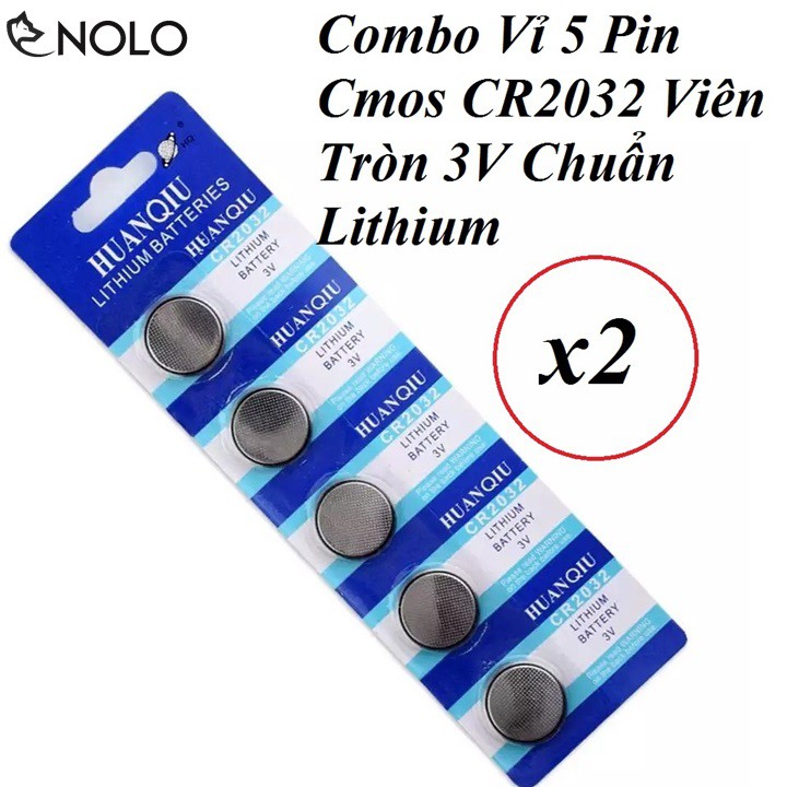 Combo 2 Vỉ 5 Viên Pin Cmos CR2032 3V Chuẩn Lithium