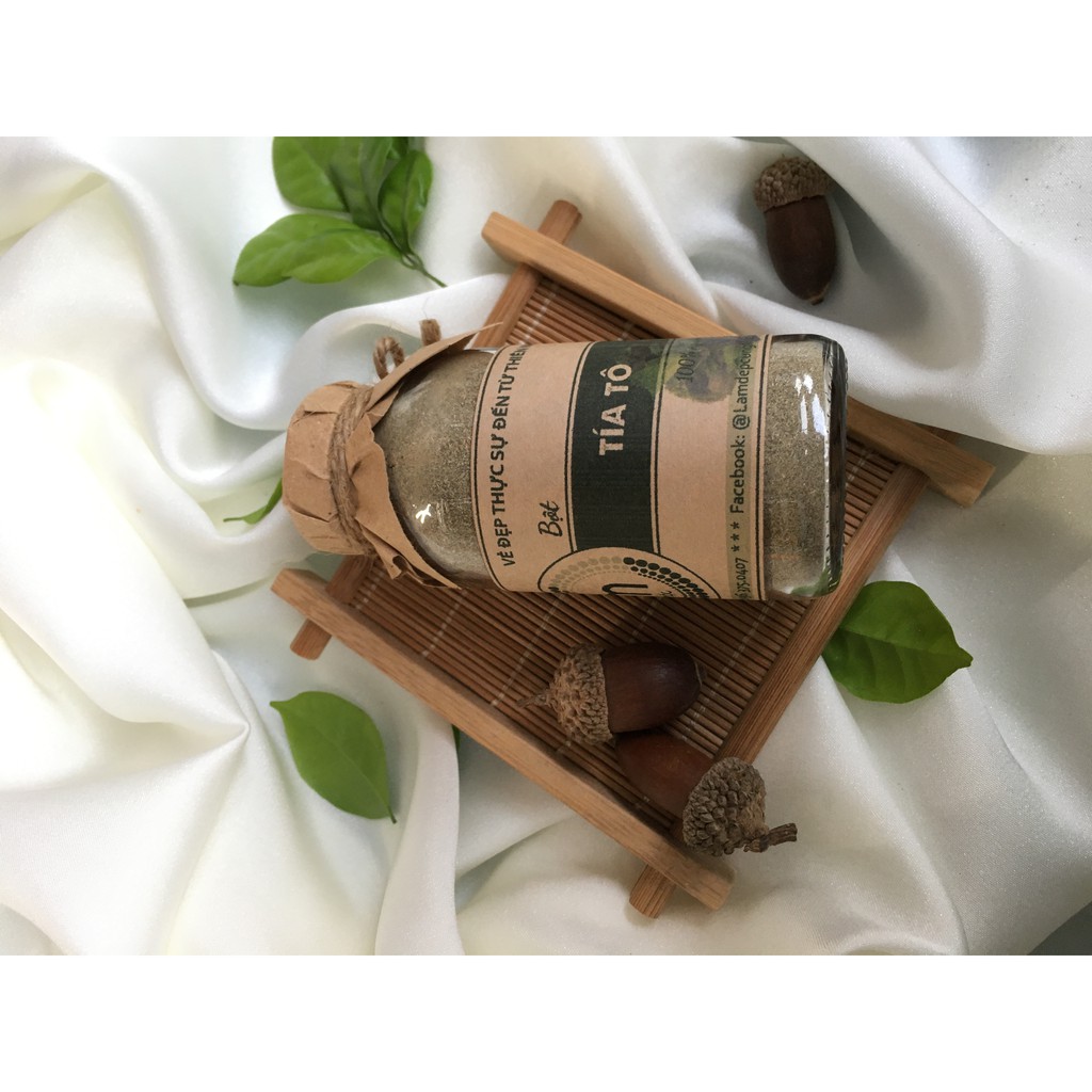 Bột Tía Tô đắp mặt nạ giảm mụn nguyên chất handmade 100ml (50g) | BigBuy360 - bigbuy360.vn