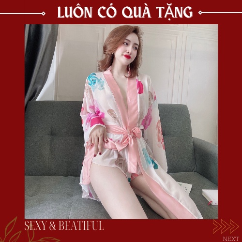 Váy Ngủ Áo Choàng 🌸 SANG CHẢNH🌸 Đầm Ngủ Sexy Lụa Chiffon Chất Siêu Mát, Sang Chảnh - Size<65kg> Sun Shop | BigBuy360 - bigbuy360.vn