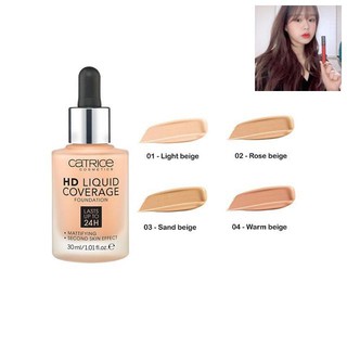 Kem nền Catrice HD Liquid Coverage 30ml Đức