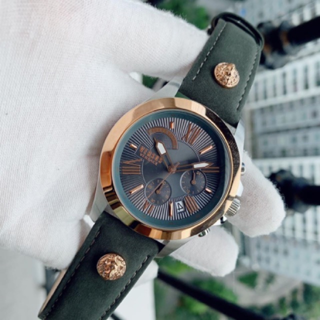 Đồng Hồ Nam Versus by Versace Nam VSPBH1218 Chrono Lion Extension Gold Quartz Men’s Watch