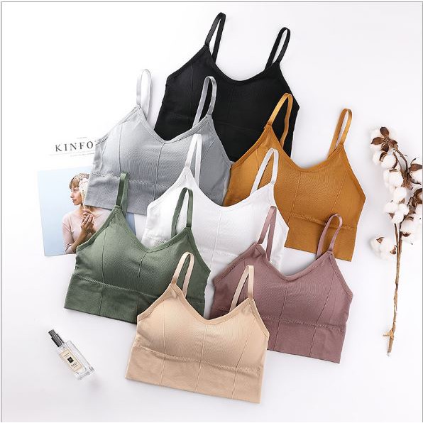 Áo ngực bra nữ len tăm gân thể thao nâng ngực - Áo lót bralette tập gym coton mềm không gọng mút mỏng YLY22 | BigBuy360 - bigbuy360.vn