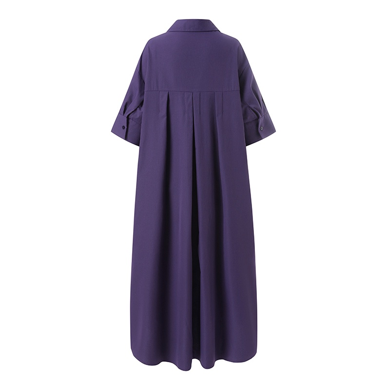 Đầm maxi ZANZEA tay lửng cổ bẻ thời trang cho nữ