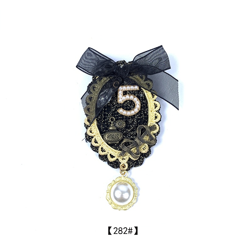 Ghim cài áo hình hoa trà đính ngọc trai giả 5 màu sang trọng