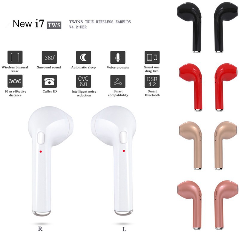 Tai Nghe Bluetooth I7 Kèm Mic Cho Điện Thoại Android Ios