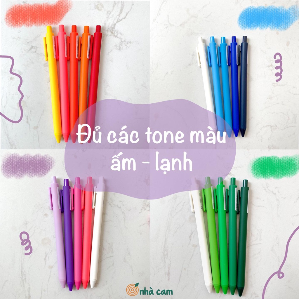 Bút Gel Kaco Pure Ngòi 0,5mm Nhà Cam