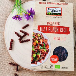 Nui Xoắn Gạo Lứt Đen hữu cơ Explore Cuisines 250g