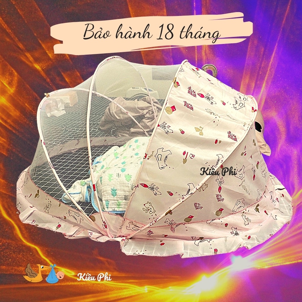 Màn chụp chống muỗi tự bung - mùng chụp cho bé gấp gọn cao cấp Kiều phi