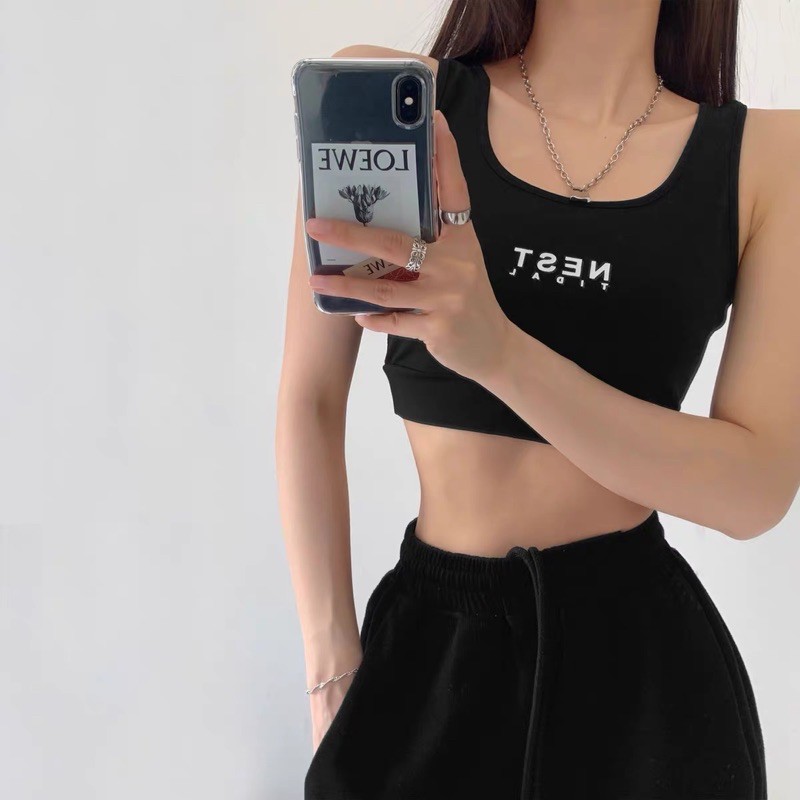 [Mã WASKT410K giảm 10K đơn 50K] Áo Croptop 2 Dây Bra NEST Ullzang (Ảnh thật/Có sẵn) | BigBuy360 - bigbuy360.vn