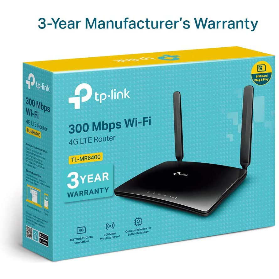 Bộ phát wifi Tplink TL-MR6400 - Chuẩn N tốc độ 300Mbps - Ăng ten tích hợp