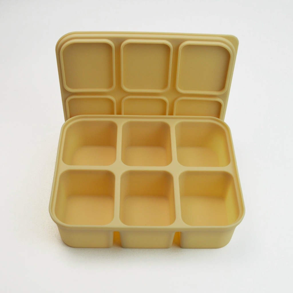 KHAY TRỮ ĐÔNG ĐỒ ĂN DẶM KÈM NẮP ĐẬY SILICONE