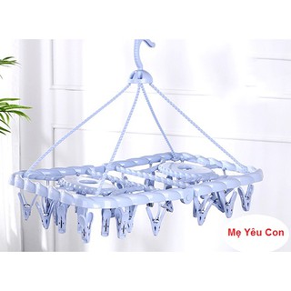 Móc Chùm Nhựa Vặn Thừng Cao Cấp Hình Chữ Nhật Phơi Quần Áo