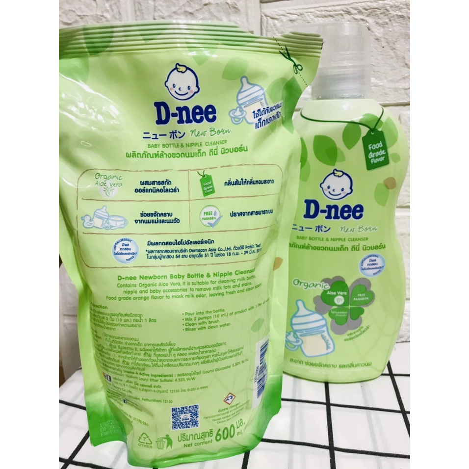 Nước rửa bình sữa Dnee Mẫu mới Thái Lan