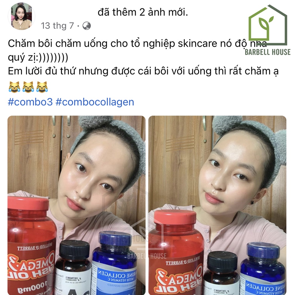 Viên uống đẹp da Collagen thủy phân  - căng sáng da, mờ nám, giảm thâm mụn, chống lão hoá, 180 viên