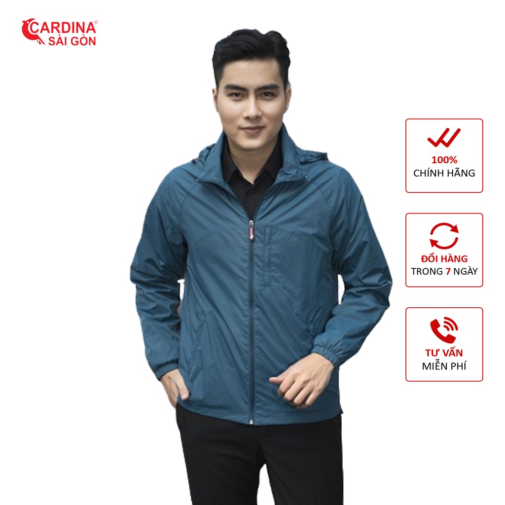 Áo Gió Nam 2 Lớp 𝐂𝐀𝐑𝐃𝐈𝐍𝐀 𝑺𝒂̀𝒊 𝑮𝒐̀𝒏 Chất Liệu Gió Trơn Lót Lưới Cao Cấp Cản Gió Cản Bụi Chống Nắng Gọn Nhẹ Mã 9GM