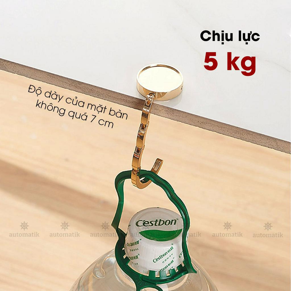 Móc Treo Đồ, Móc Treo Túi Xách Balo Gấp Gọn Để Bàn, Gắn Cạnh Bàn Không Cần Dán Nhỏ Gọn Chịu Lực Tốt Đa Năng - Automatik