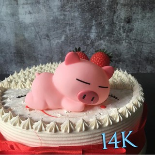 Heo ngủ trang trí bánh kem