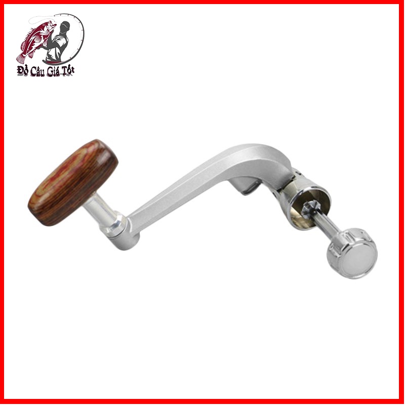 [Chất Lượng] Tay Quay Máy Câu, Tay Quay Núm Gỗ Cao Cấp