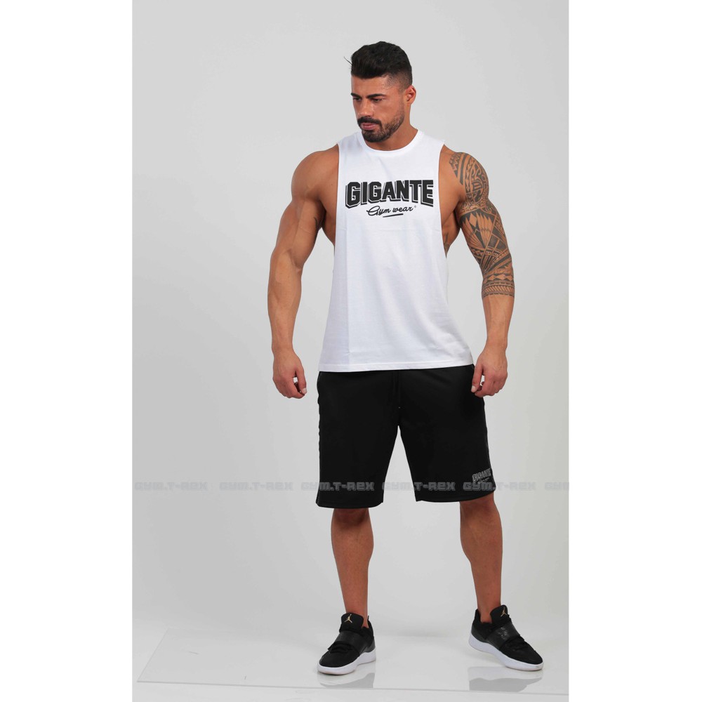 Áo tanktop tập gym nam cotton co dãn 4 chiều GIGANTE SP074, Áo ba lỗ gym nam - Gym Trex