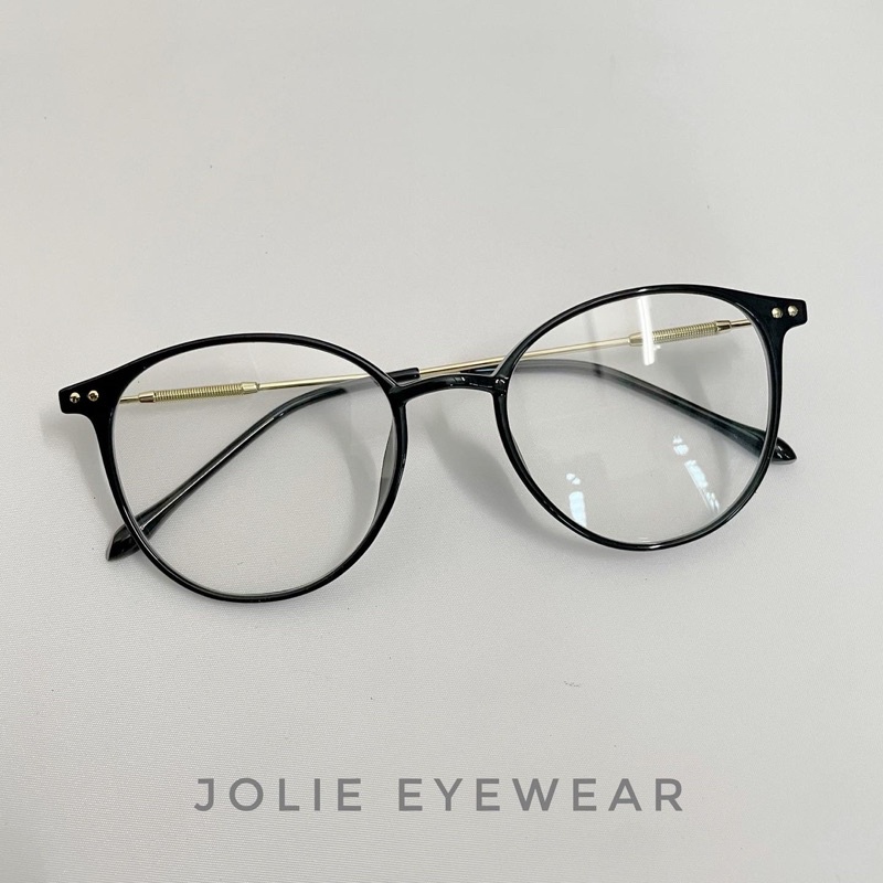 Gọng kính bầu tròn nữ, gọng kính cận Jolie eyewear chất liệu nhựa HQ cao cấp nhẹ nhàng chống gỉ mã 2955