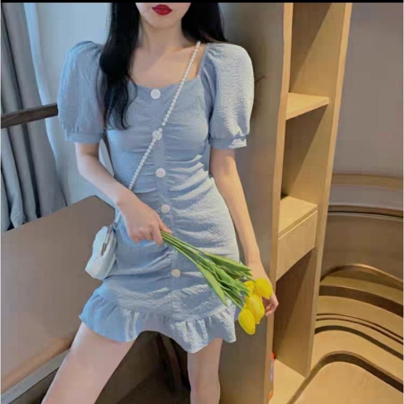 🌼đầm thun hơi ôm sát body